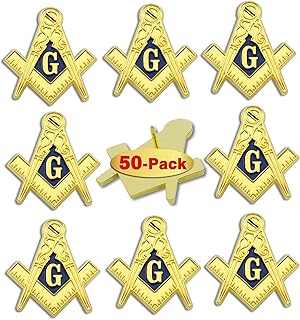 10/20/50/100Pcs Masonic Lapel Pins Bulk - Metal Mason Free Freemasonry Brooch Badge Souvenir