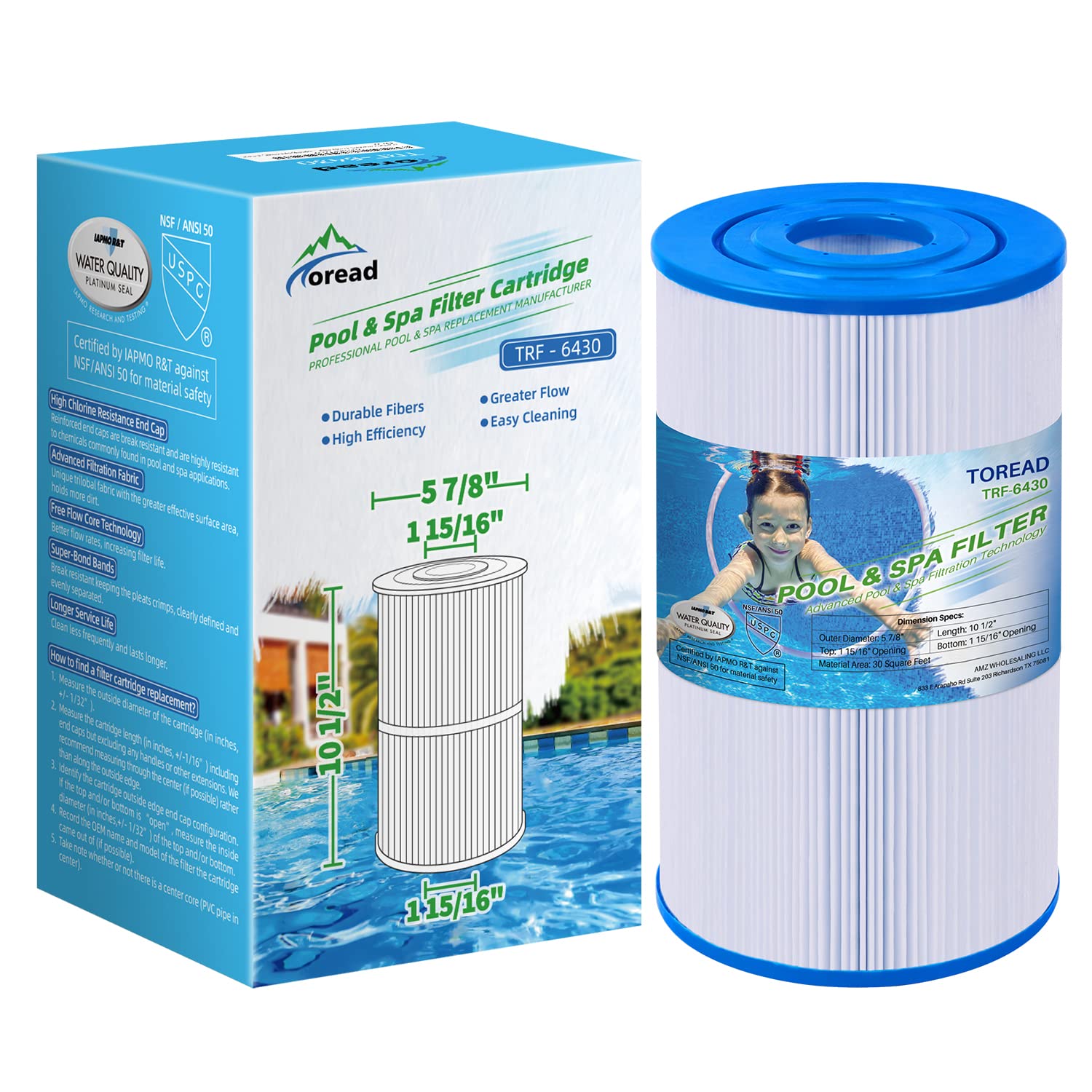 Hot Tub Filters Buy Again PLFC-6430 Spa Filter Replacement - 30 Sq Ft