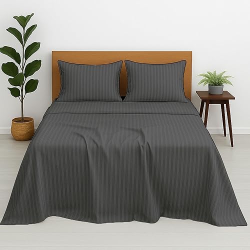 Miniatura 1 de Juego de sábanas de 100 % algodón egipcio de 400 hilos, tamaño individual, bolsillo profundo de 12 pulgadas, juego de sábanas bajeras de 4 piezas