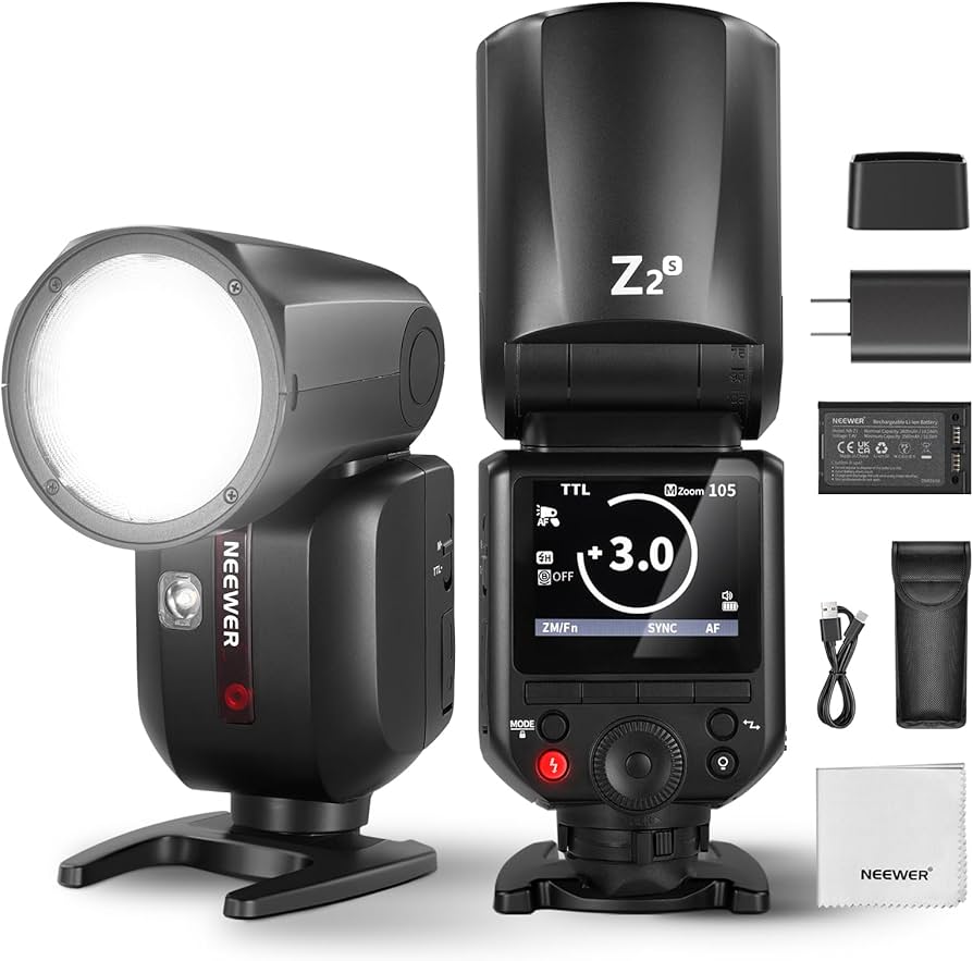 Amazon.com : NEEWER Z2-S 2.4G TTL Round Head Flash Speedlite for