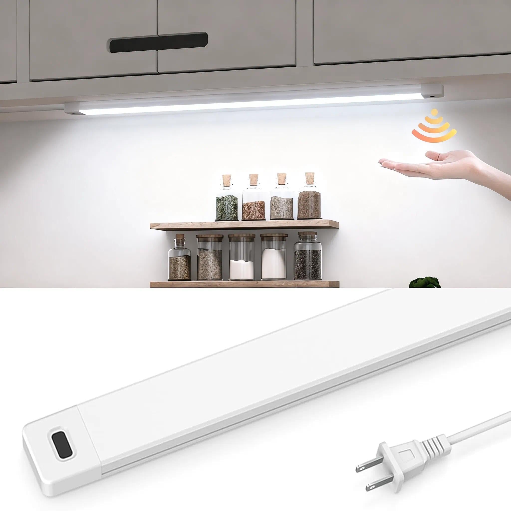 MYPLUS 16 Inch Under Cabinet Lights with Hand Wave,Plug and Play