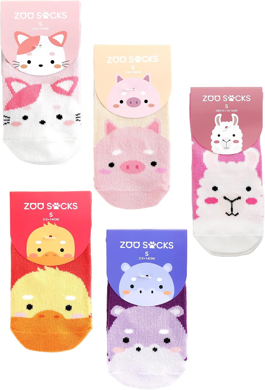 VAENAIT BABY Zoo Socks Toddler Kids Boys Girls Children's Casual Novelty Animal Crew Socks Multi Pack