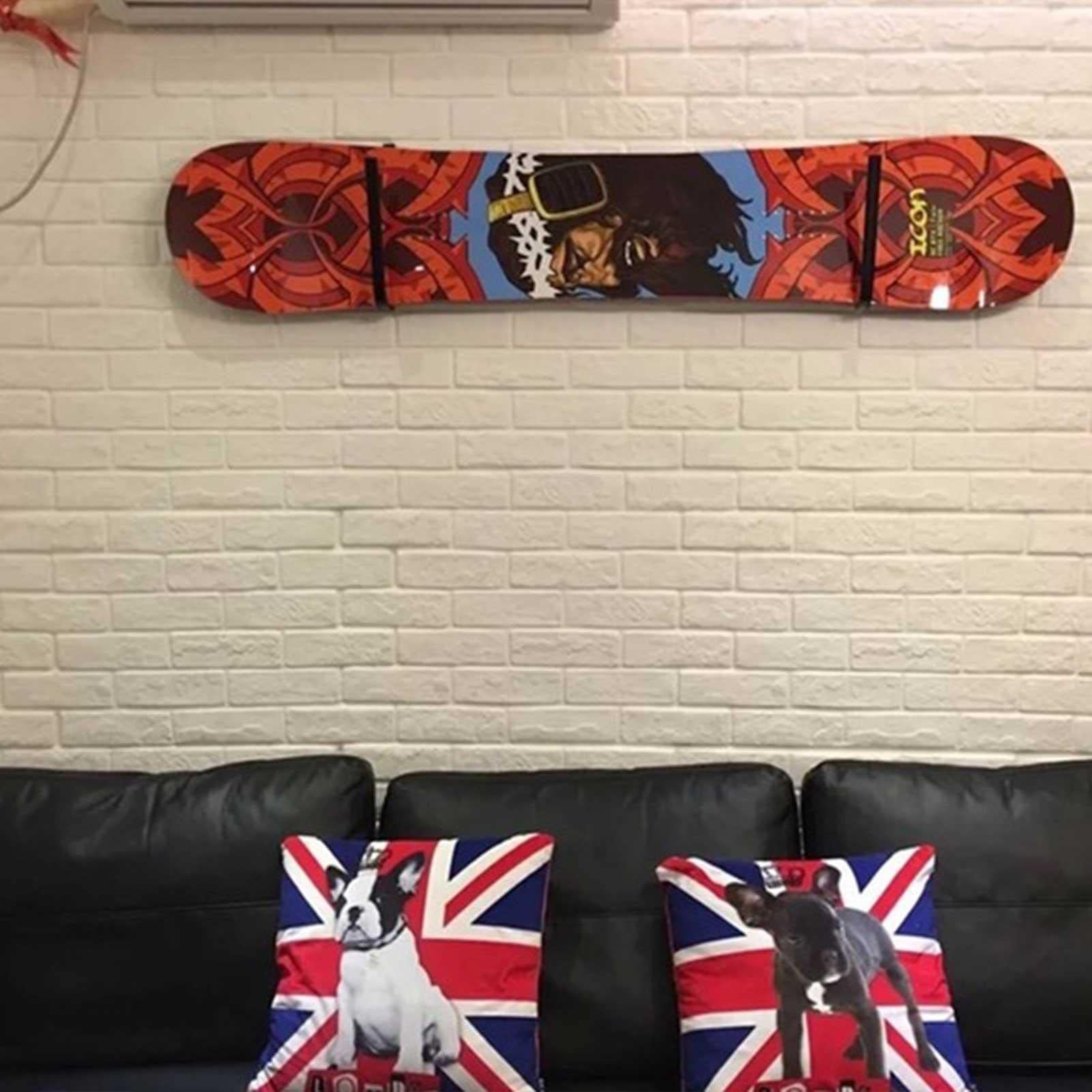 Souples supports muraux for le snowboard, le crochet de rangement mural de snowboard, le support de rangement d'affichage de la carte de neige, for la plupart des neiges, planche à patiner, planche lo