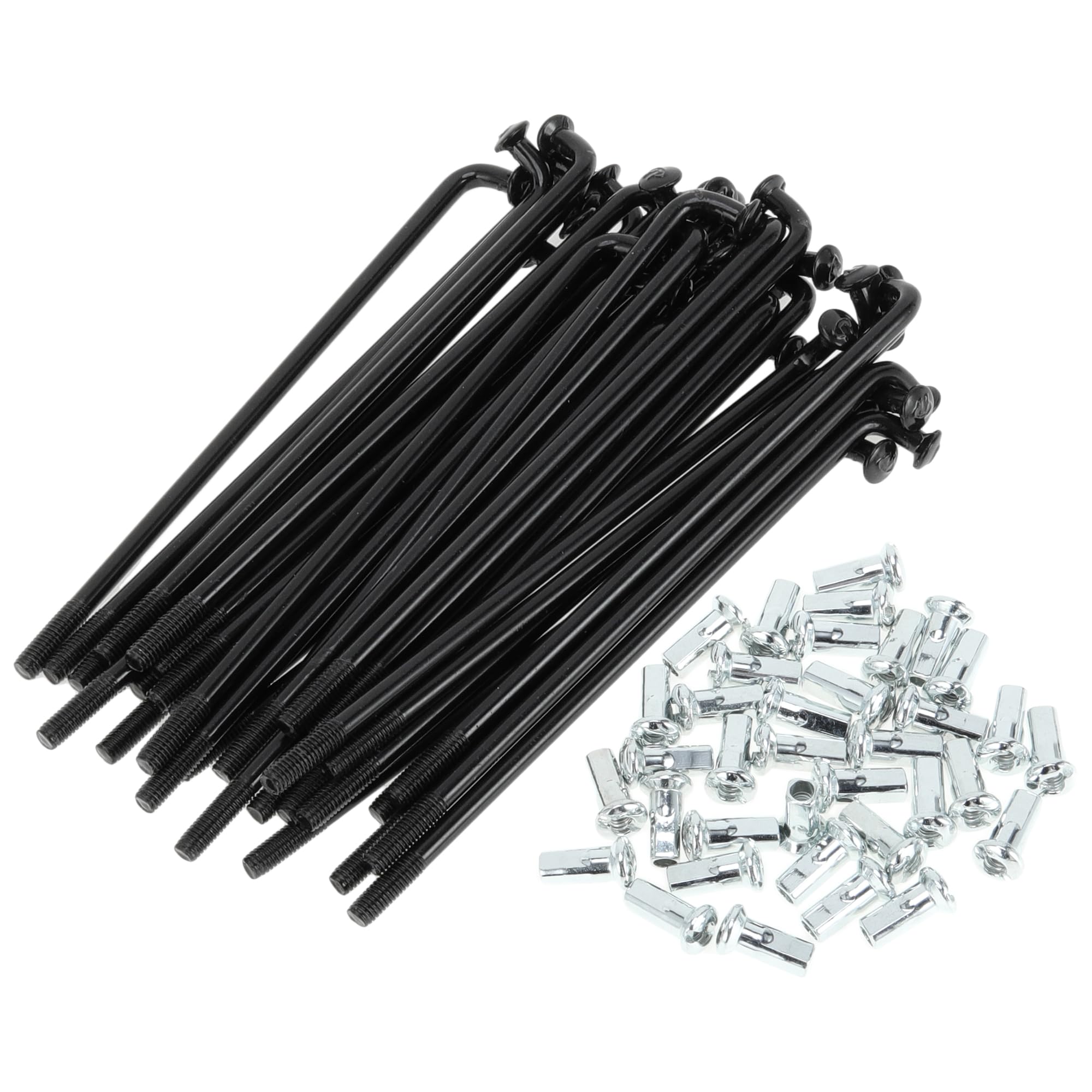 RATCHROLL 1 Set Universal Bicycle Spokes 12G 78mm Length Bike Wheel Spokes Nipple Black Carbon Steel