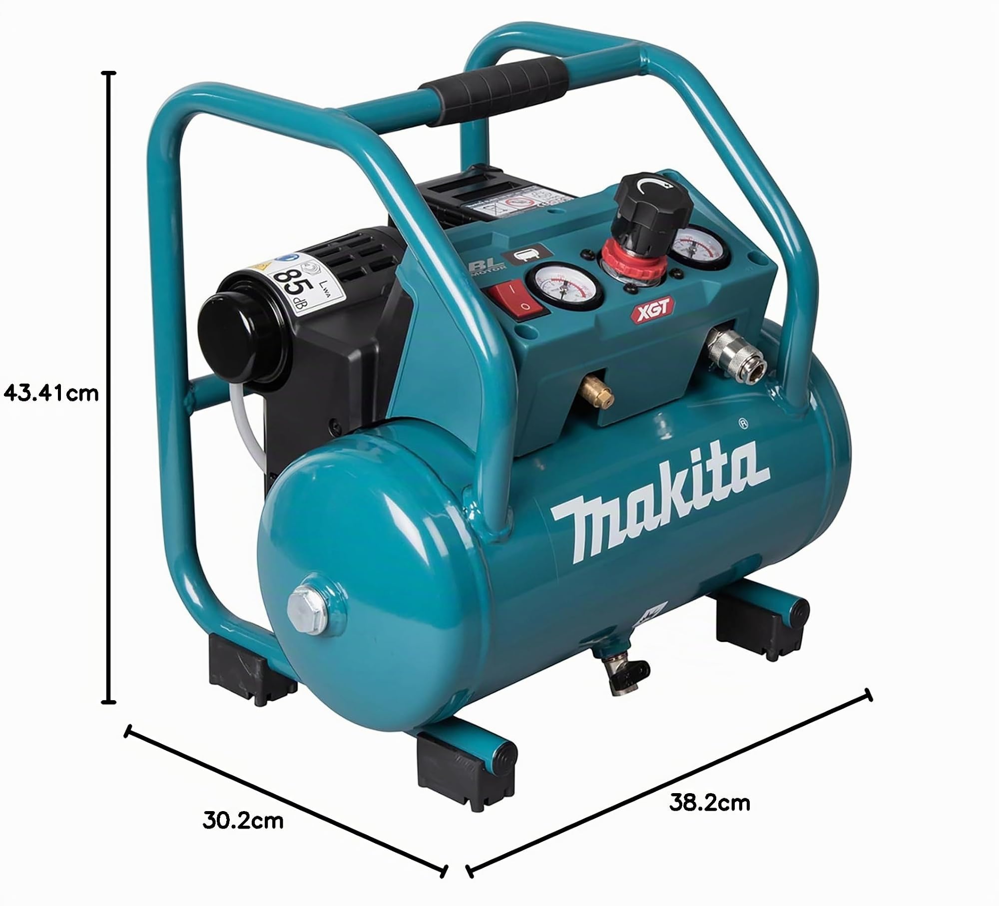 Makita AC001GZ - Compresor de batería (9,3 bar, 40 V, máx. (sin batería, sin cargador)