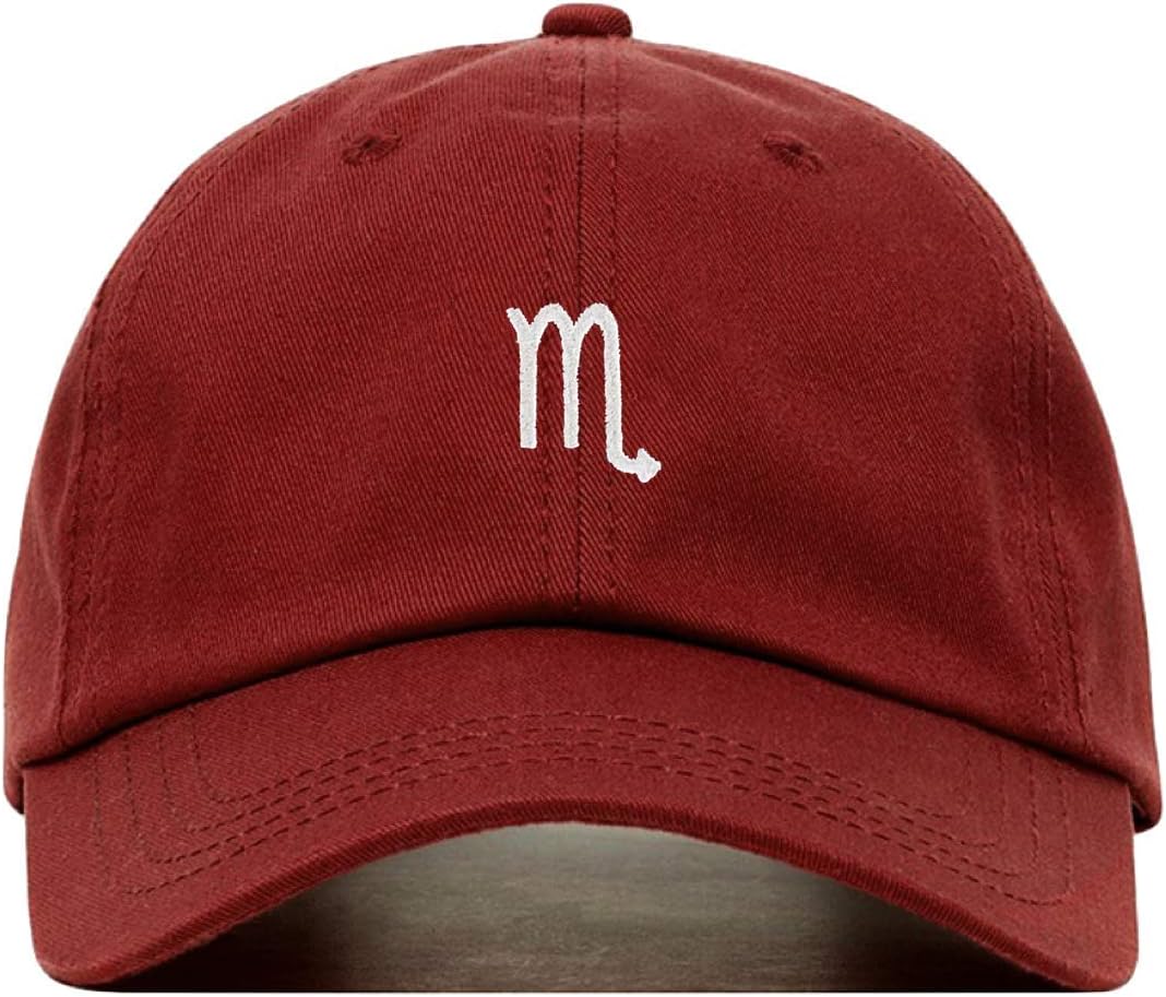 Scorpio Baseball Hat, Embroidered Dad Cap, Unstructured Soft Cotton, Adjustable Strap Back (Multiple Colors)