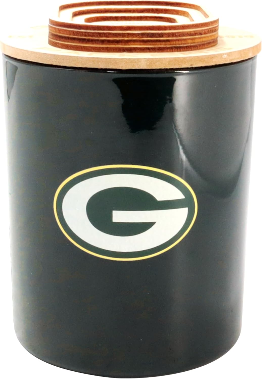 NFL Green Bay Packers Stadium Wood Top Glass Candle