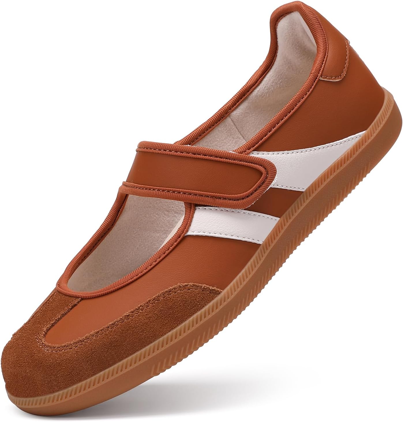 COOJOY Women's Retro Mary Jane Slip On Sneakers Lightweight Non Slip Comfort Casual Walking Tennis Flats
