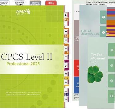 Index Tabs for HCPCS Level II Professional 2025 Code Book - Easy Navigation for Medical Coding Books for AMA Version