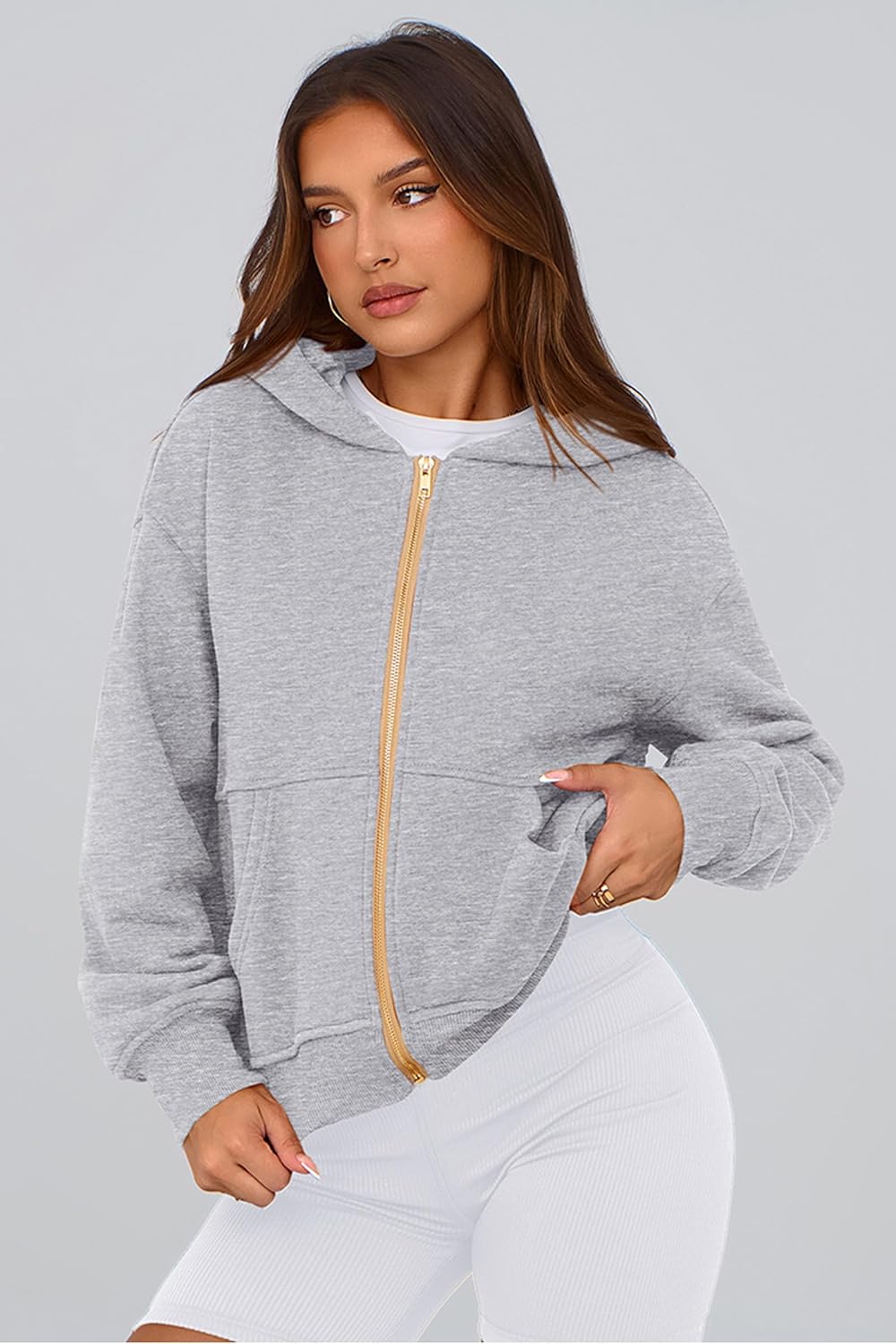 PRETTYGARDEN Hoodies for Women Sweatshirt Zip Up Hoodie Fall Fashion 2026 Trendy Long Sleeve Jackets Winter Clothing Outfits - Image 7