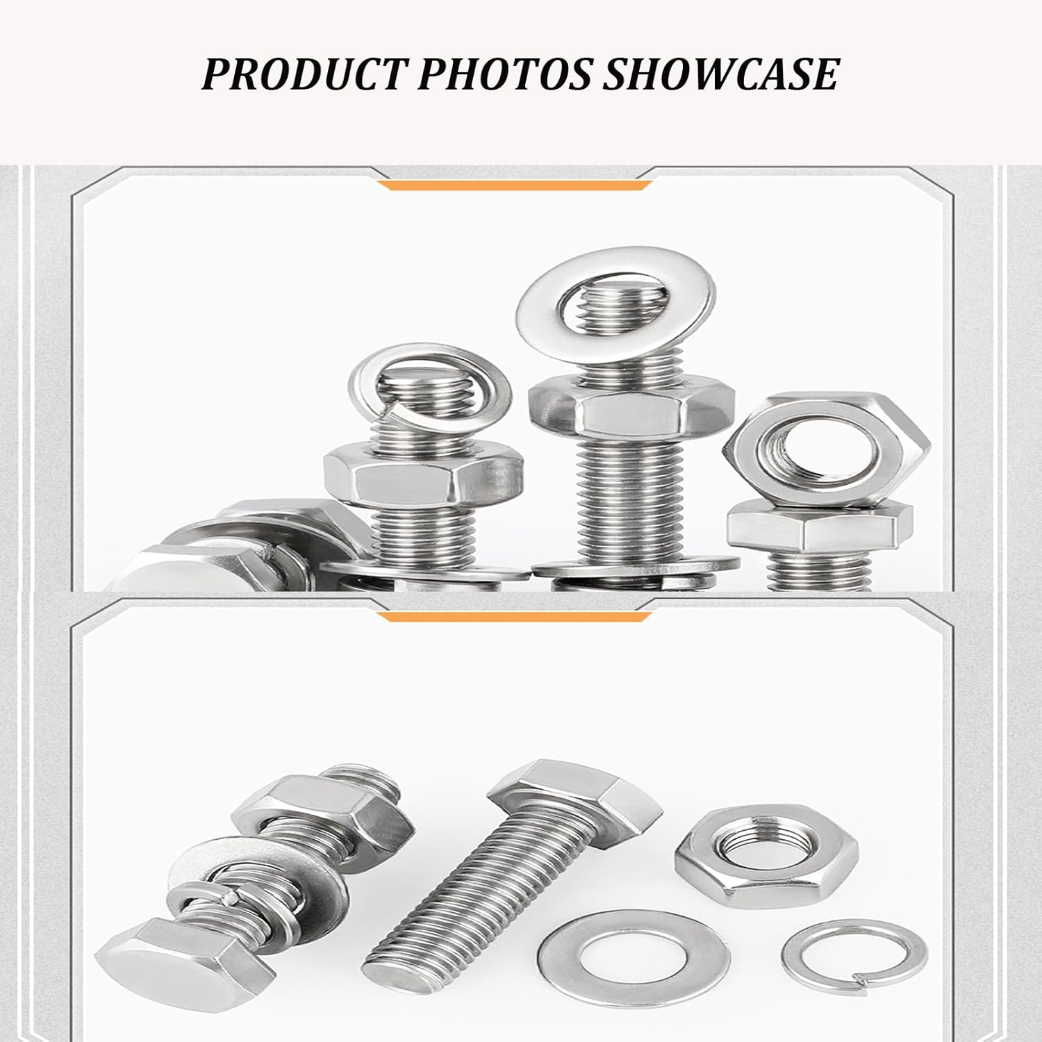 Nuts and Bolts,304 Stainless Steel Hex Bolts and Nuts M16 Diameter 55mm-100mm Pack of 50(85mm)(70mm)