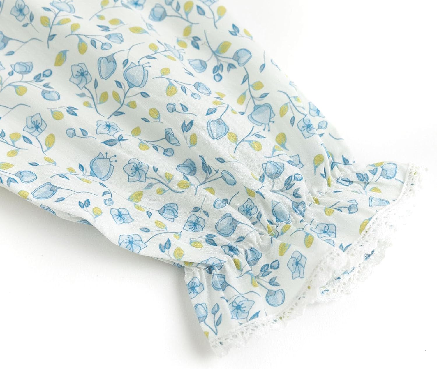 Curipeer Baby Girls Long Sleeve Shirt Peter Pan Collar Smocked Blouse Button Down Top - Image 7