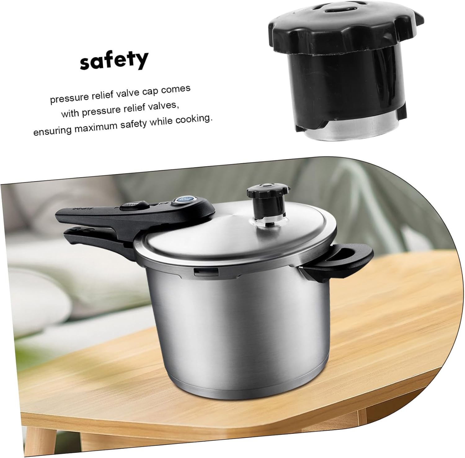 Mikikit 6pcs Pressure Cooker Pressure Limiting Valve Blockage Cover Easy to Install and Clean Essential Kitchen Accessory for Safe Cooking
