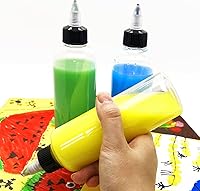 Vista 4 de XYSMZM 3 botellas dispensadoras, botellas de plástico Boston Squeeze de 8 onzas con tapa superior giratoria