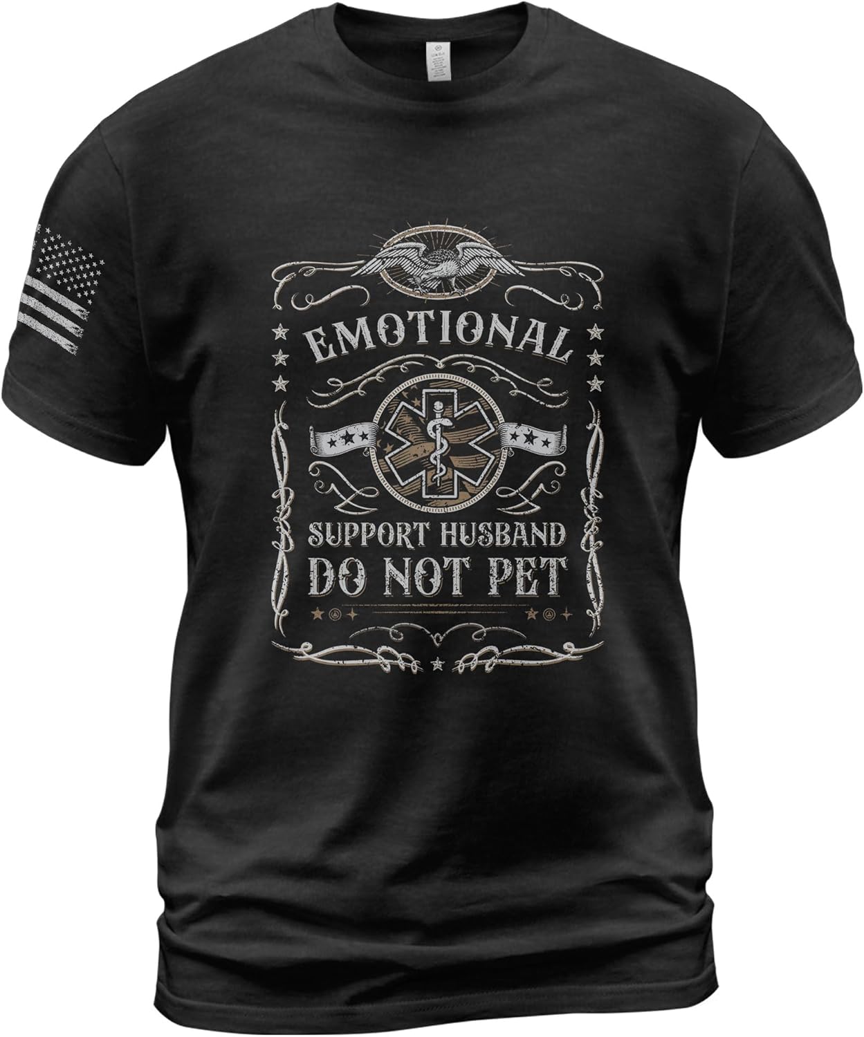 Do Not Pet Husband Shirt, Emotional Support Human T-Shirt, Funny Shirts for Husband
