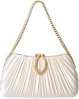 EGOUE Gold Clutch Purse for Women - Sparkling Evening Bag with Detachable Chain for Weddings, Proms, Cocktail Parties