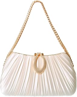 EGOUE Gold Clutch Purse for Women - Sparkling Evening Bag with Detachable Chain for Weddings, Proms, Cocktail Parties