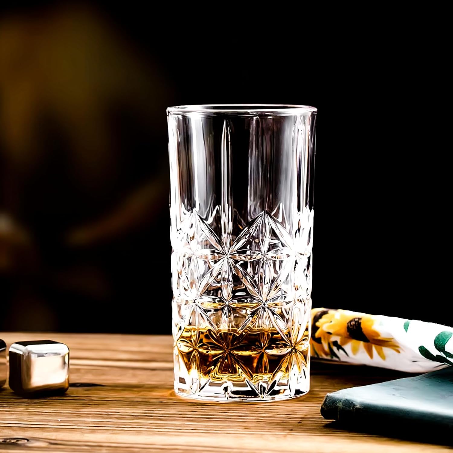 Highball Glasses - Water Glasses Set of 6-14 Ounce Collins Tall Beverage Cups Glassware for Drinks, Coctail, Water, Beer, Soda - Image 7