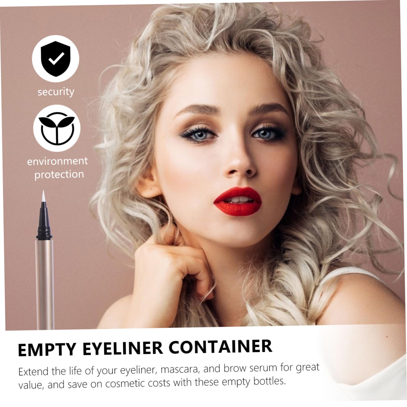 Ipetboom Tubetti Vuoti per Eyeliner Liquido Ricaricabili da 1 Ml, Set da 5 Penne Fai da Te Applicatore a Pennello, Sigillati Ermeticamente per Trucco da Viaggio e Uso Professionale