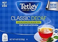 Vista 8 de Tetley, Bolsas de té negro clásicas descafeinadas, 72