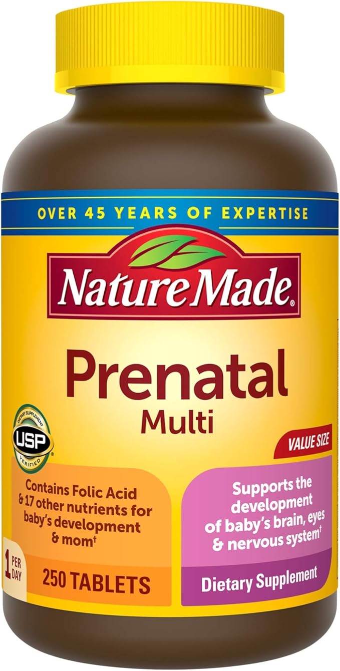 Nature Made Prenatal Multi, 250 Tablets, Folic Acid + 17