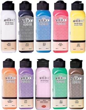 Artdeco Colorful Akrilik Boya Seti, 10 Renk x 140 ml