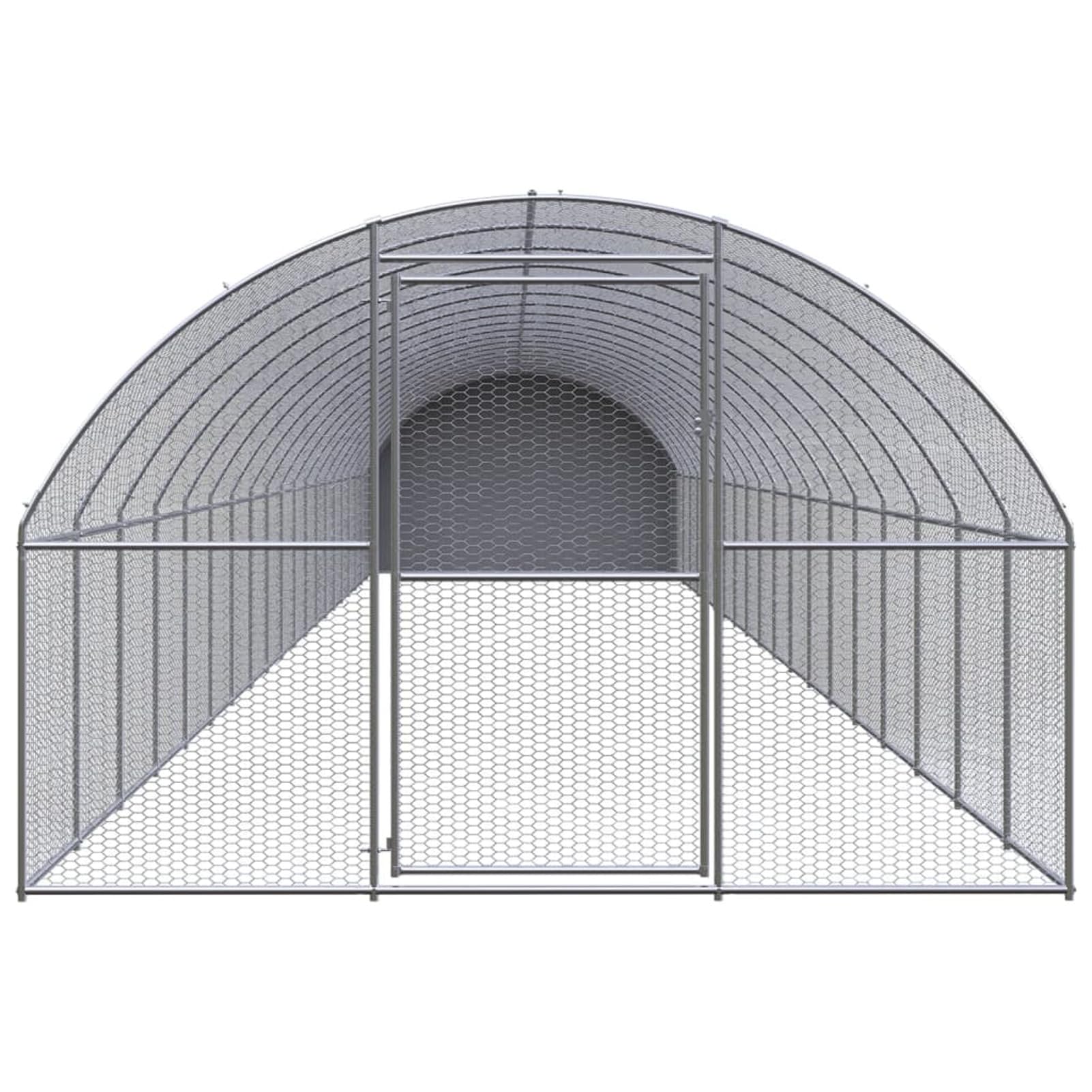 Homgoday Dekoracja klatki dla kur na zewnątrz 3 x 20 x 2 m ze stali ocynkowanej, meble do wnętrz i na zewnątrz, wystrój domu, wyposażenie domu do wnętrz, salonu, biura k