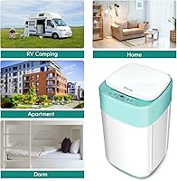 Vista 2 de COSTWAY - Lavadora portátil, capacidad de 8 libras, bomba de drenaje integrada, lavadora compacta con 6 programas, 6 niveles de agua, traba