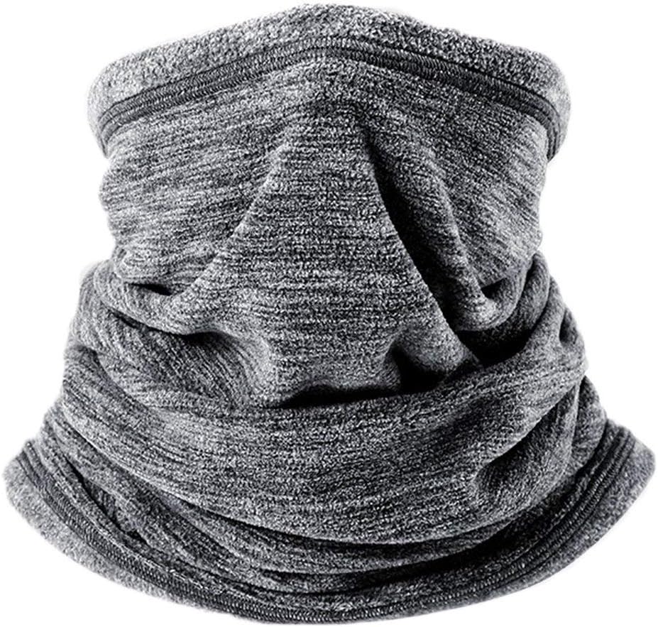 HNJZX Neck Warmer Men Women Ski Neck Gaiter Cover Face Mask Scarf Multifunctional Neck Warmer Snood Scarf Hat Winter Outdoors Work Sports (B)