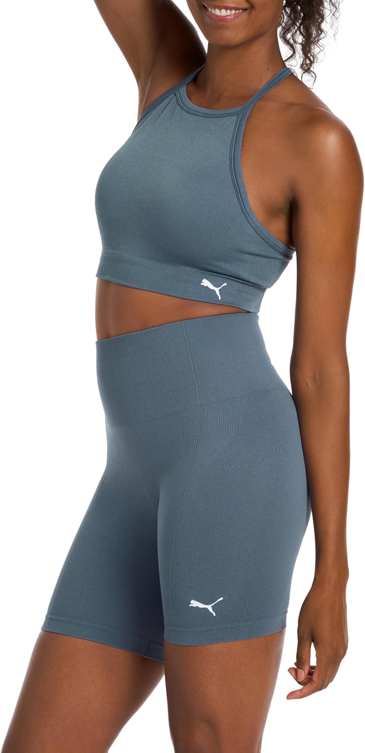 PUMA womens 2 Piece Seamless Active Stretch Tank & Short Set - Image 2