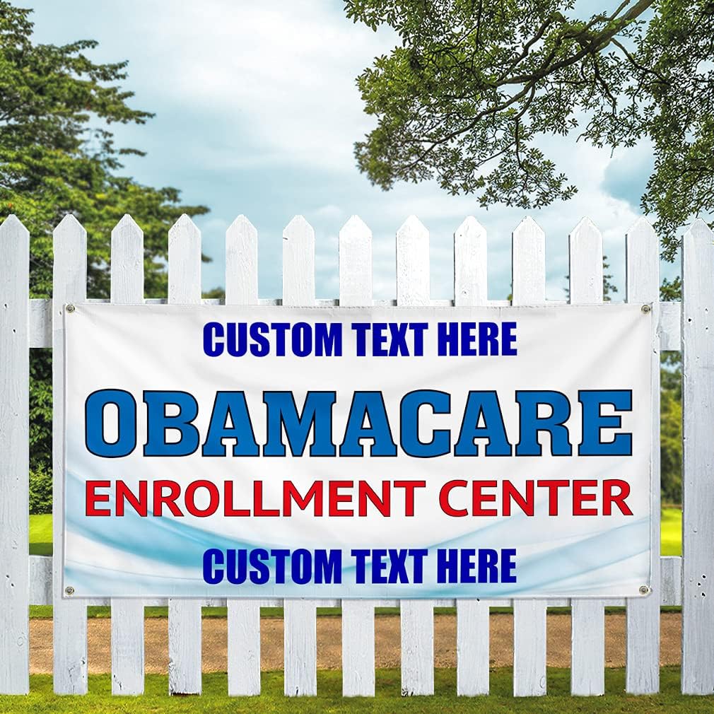 Custom Vinyl Banner Multiple Sizes Obamacare Enrollment Center Assisted Living Senior Care Outdoor Weatherproof Industrial Yard Signs 4 Grommets Personalized Text Here 24x36Inches