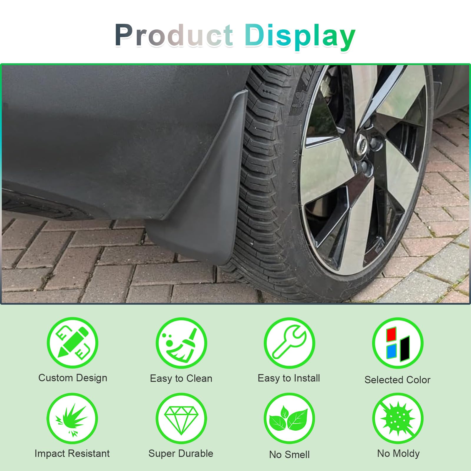 GAFAT Compatibile con Volvo XC40 2018-2025 2026 (Benzina) Parafango Anteriore e Posteriore, Paraspruzzi Mud Flaps OEM Originale, Nessuna Foratura, XC40 Accessori [Non per Rechαrge & E-V]