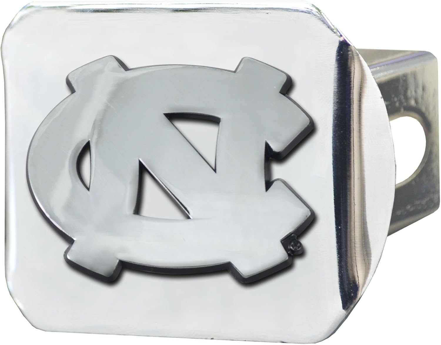 FANMATS 15052 North Carolina Tar Heels Chrome Metal Hitch Cover with Chrome Metal 3D Emblem