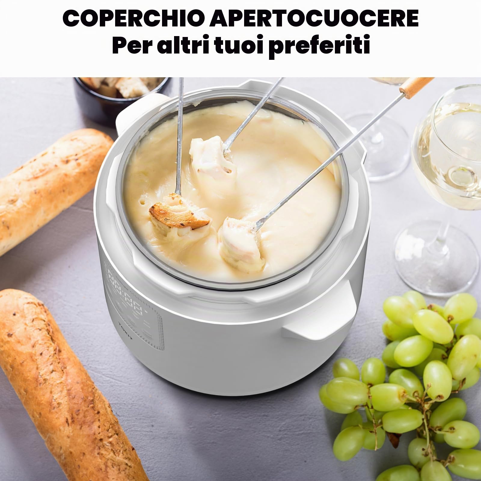 TOKIT Pressure Cooker - Pentola A Pressione Da 5 L, Con 14 Programmi Di Cottura, Per Yogurt, Con Rivestimento Antiaderente Mihome Smart Control