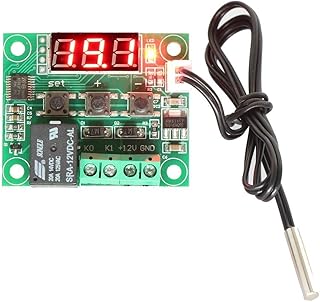 Ardest DC 12V Temperature Controller Board Digital Heating Cooling Temp Control Switch Thermostat Thermometer with Waterproof Sensor Probe Relay -50-110 Â°c