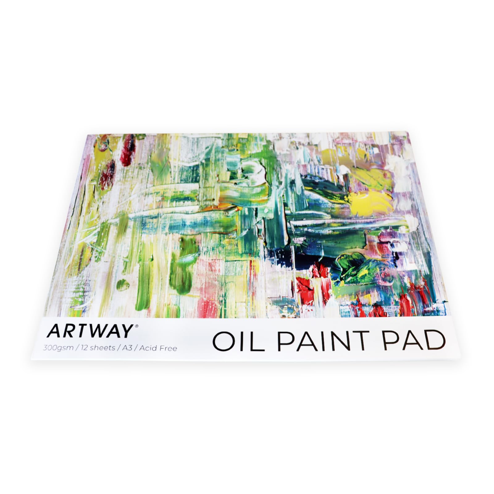 Artway A3 Oil Painting Paper Pad, 12 Sheets 300gsm, Pre-Primed Canvas-Feel
