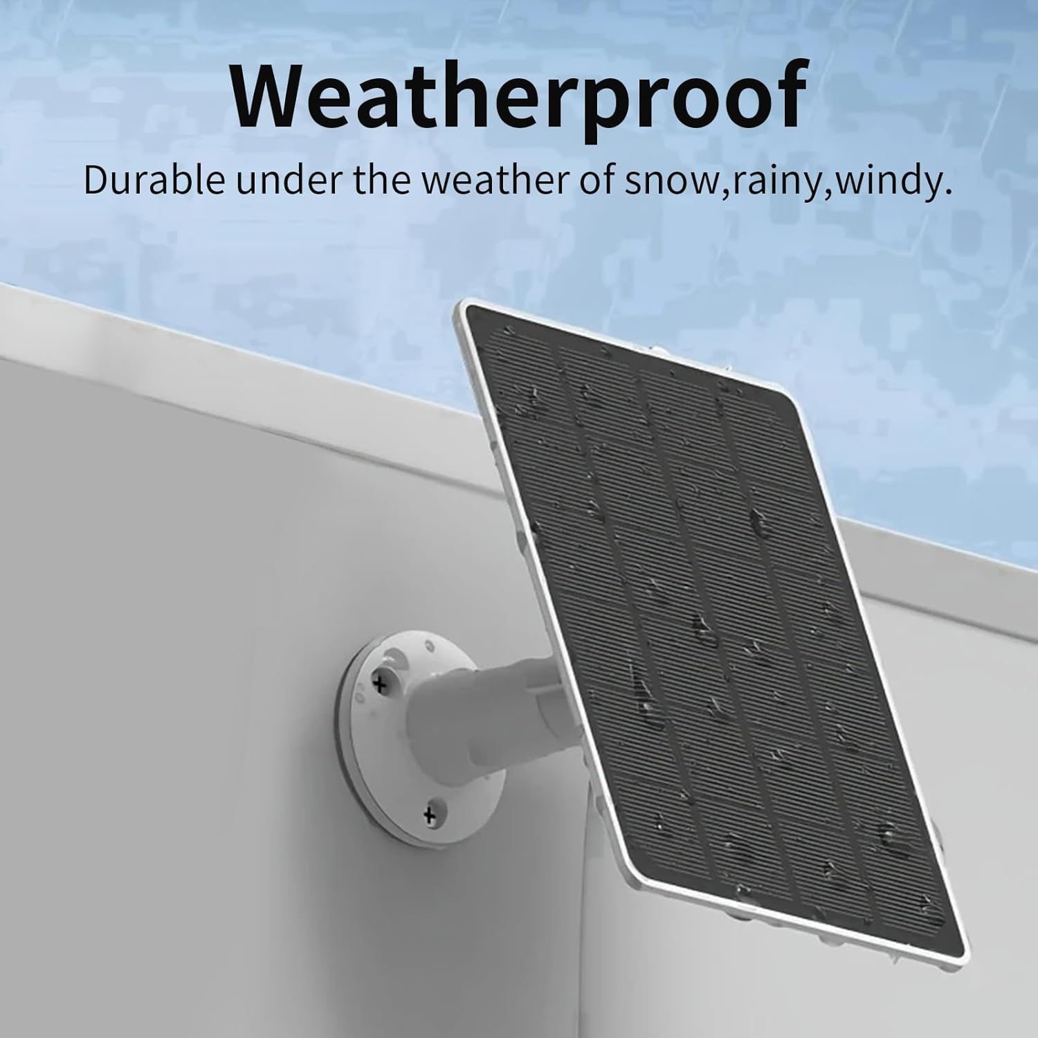 Solar Panel Charger for Arlo Essential 2K Outdoor(2nd Gen)/Essential XL Camera(2nd Gen)/Essential Spotlight Camera, USB C and Micro USB Plug, 9.8ft Cable, Weatherproof (2Pack)