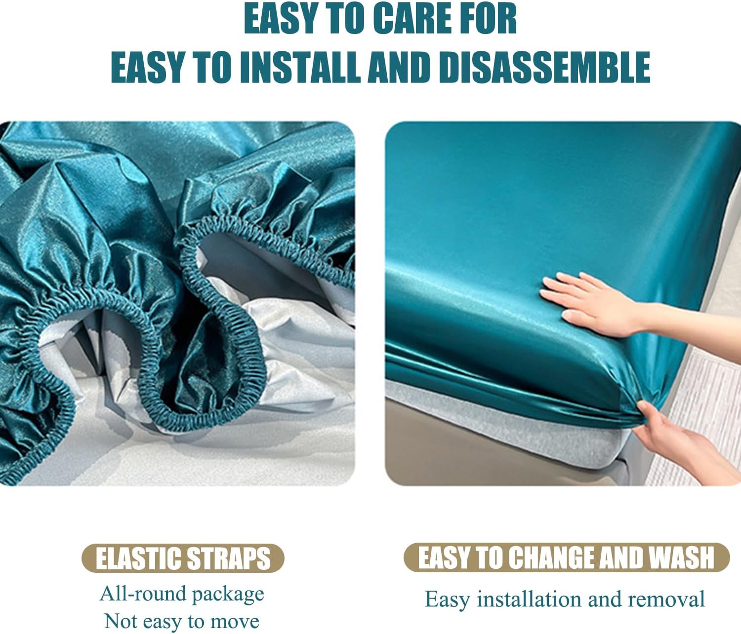 White,90 * 200cm(Twin),LDLCYCN Waterproof Fitted Sheet for Queen/King/Full Size Wash Ice Silk Bed Cover All Around Wrap Cooling Soft Mattress Cover Deep Pocket of 10In Dustproof Mattress Protector