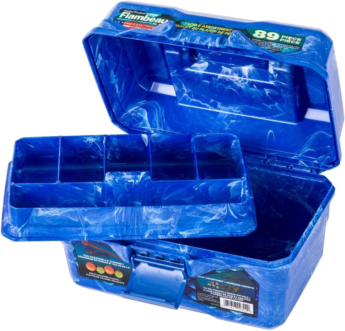 Flambeau Outdoors 355BMR Big Mouth Tackle Box - Blue Swirl - 89-Piece Kit, One Size : Sports & Outdoors