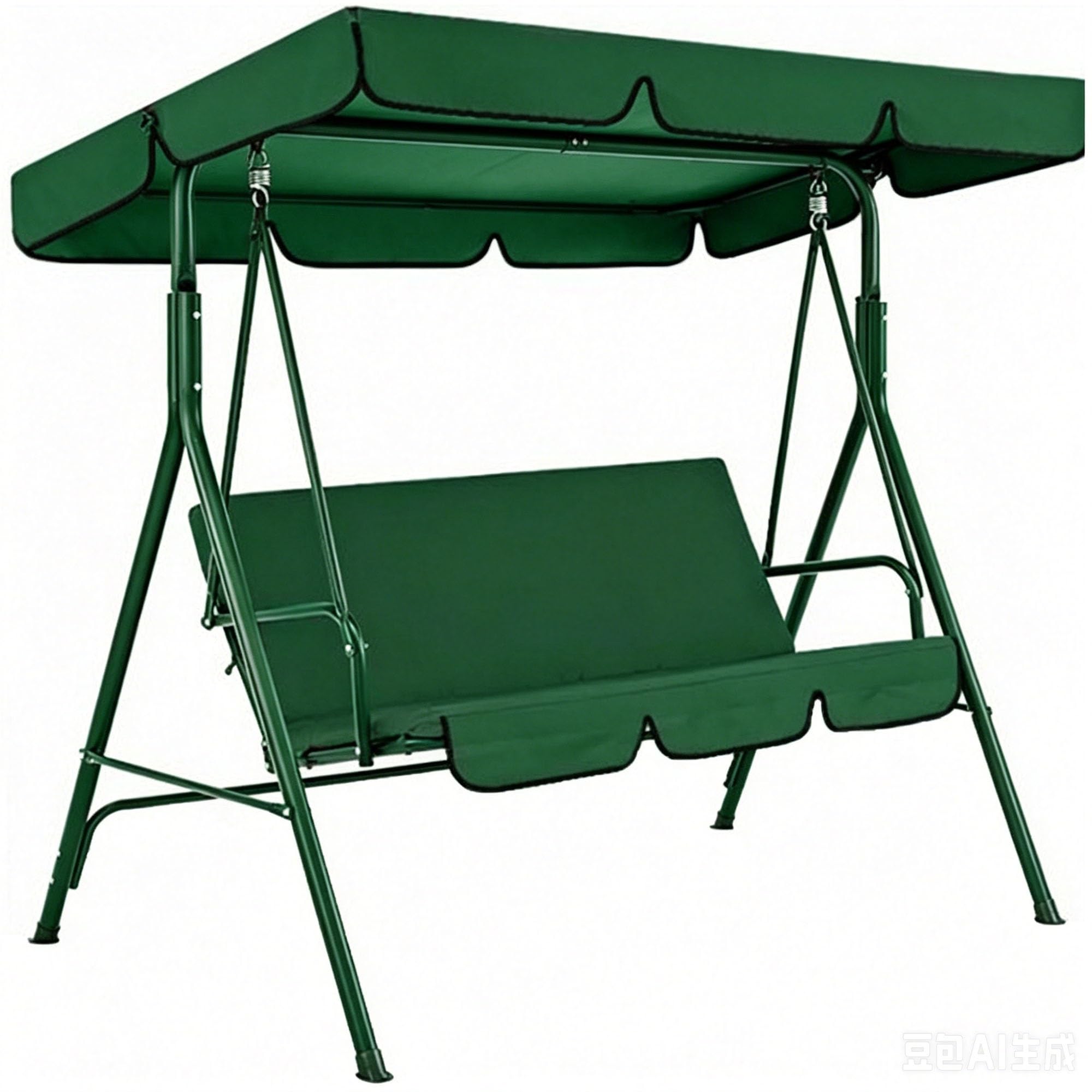 Toit balancelle 2/3 places vert | Toile de remplacement imperméable pour patio