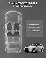 Vista 3 de 3W Alfombrillas de piso para Mazda CX-5 2025 2024 2023 2022 2021 2020 2019 2018 2017, Revestimientos de piso de TPE resistentes para todo clima