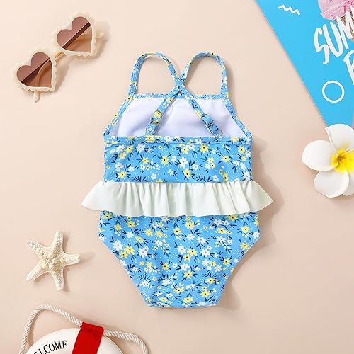 Miniatura 7 de Bebé Niña Sandía Traje De Baño Dinosaurio Limón Sin Espalda Traje De Baño Infantil Halter