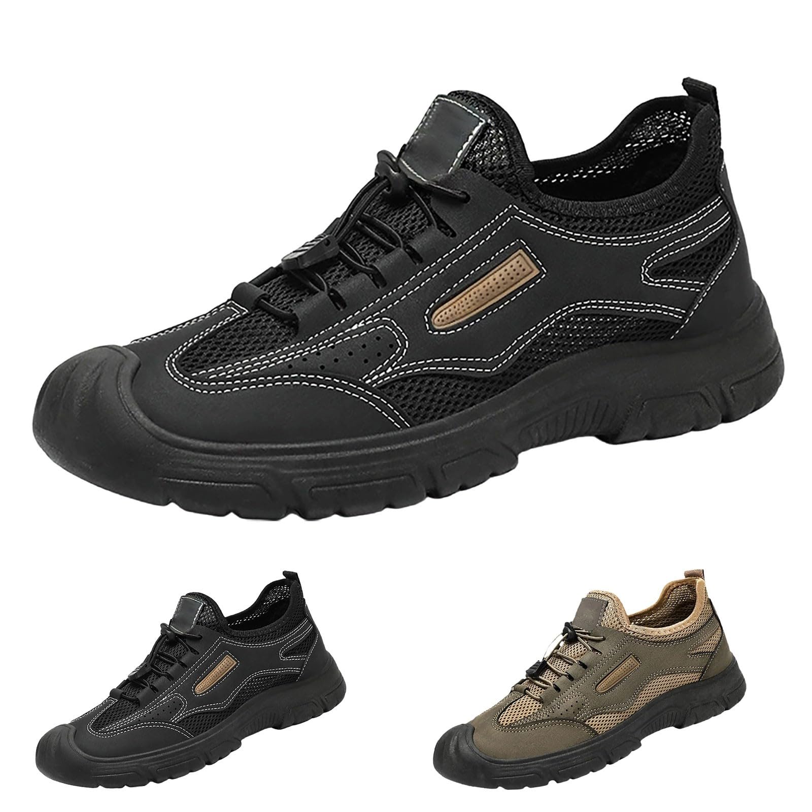 Scarpe da montagna da uomo, sportive, estive, in rete, traspiranti, comode | Scarpe da jogging in tinta unita, con suola morbida, ammortizzante, per attività all'aperto, corsa, allenamento, passeggiate
