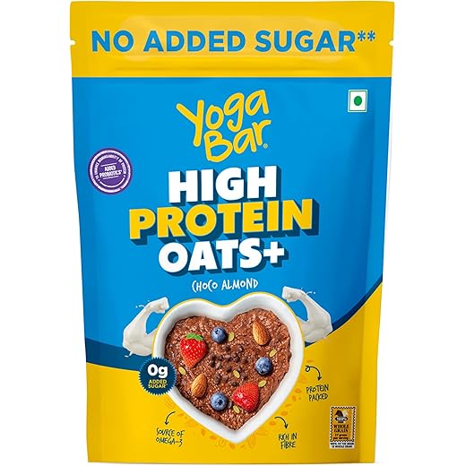 Yogabar Oats High Protein 850g Dark Chocolate & Almonds High