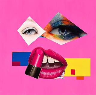 Vakseen Art - Apatetic Me - Vanity Pop - Collage Portrait Art - Limited Edition Giclee Art Print & Framed Pop Art for Wall Decor