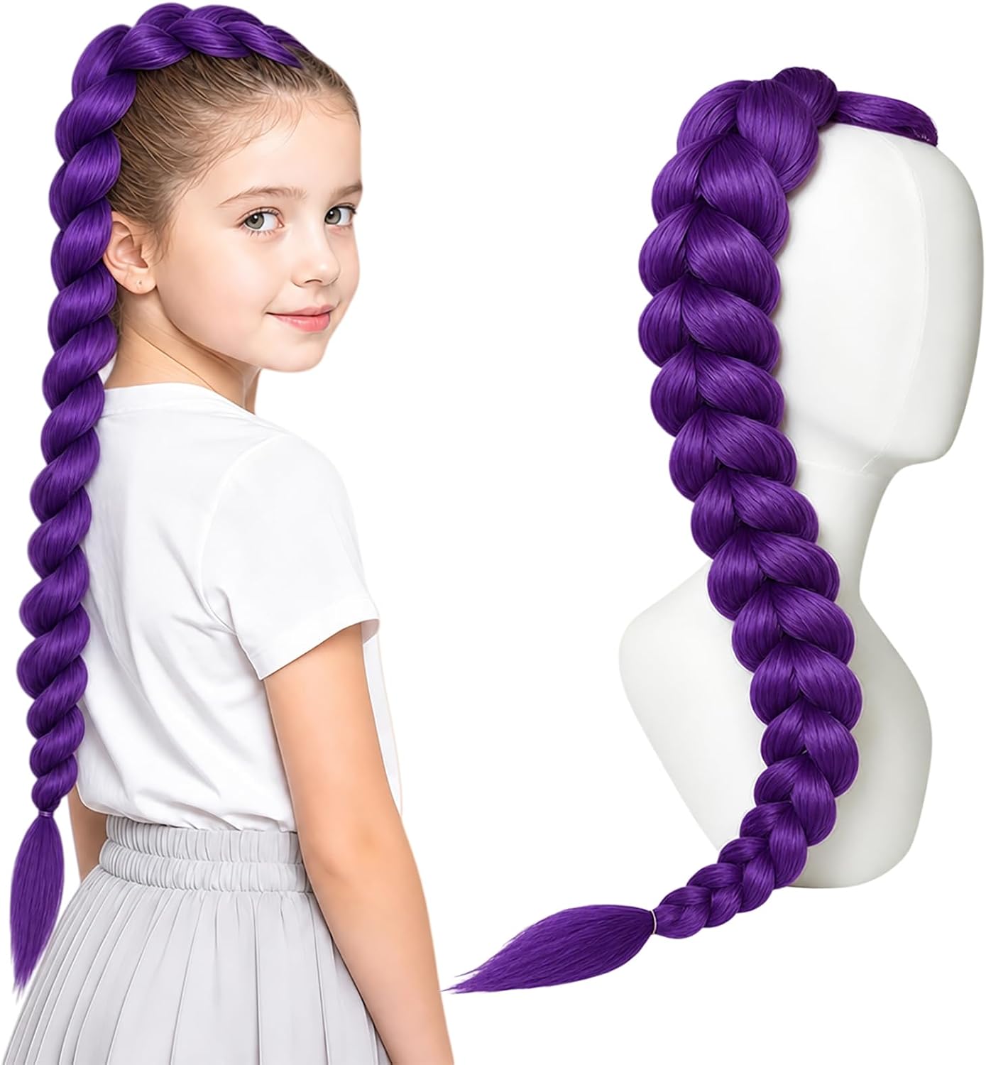 Pop Singer Costume Golden Kids Girls Halloween Outfit with Braid Stickers