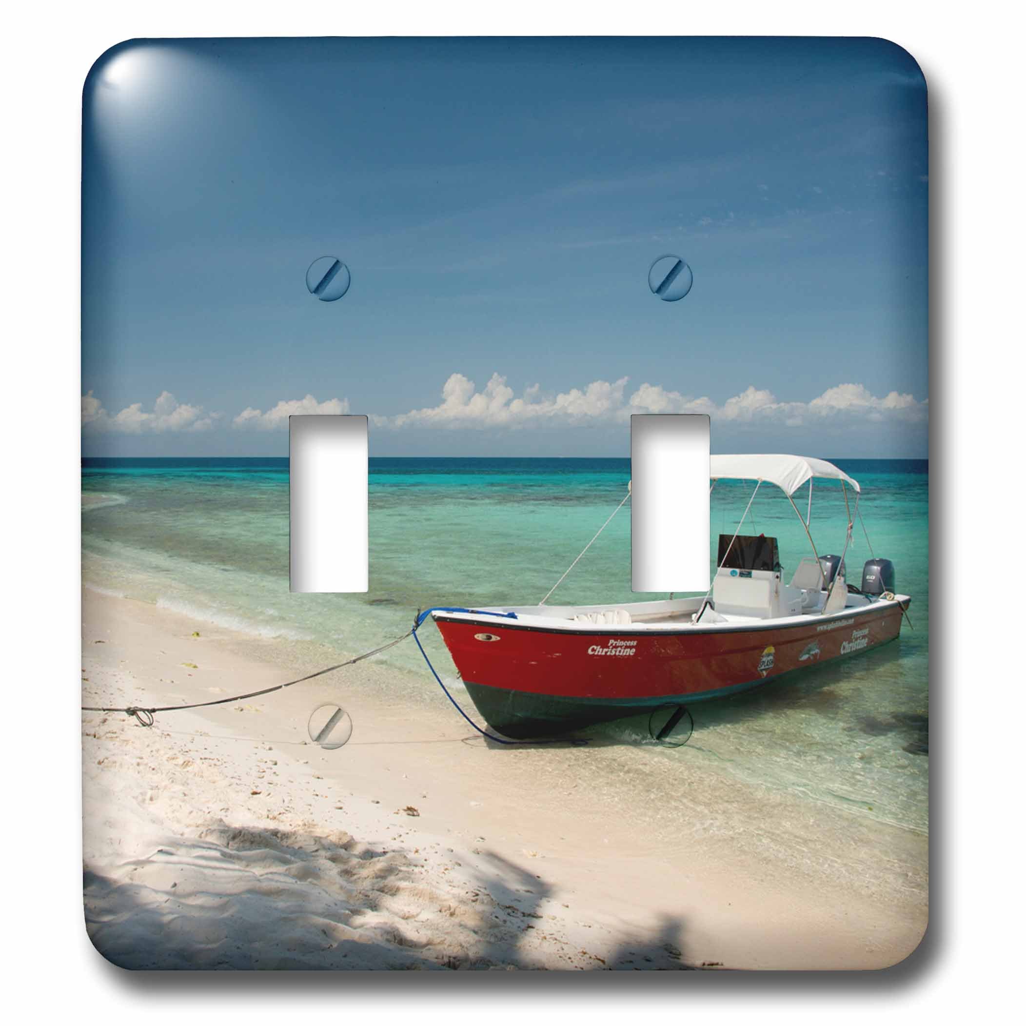 Plaque interrupteur double 3dRose Belize finition artistique pour décoration haut de gamme