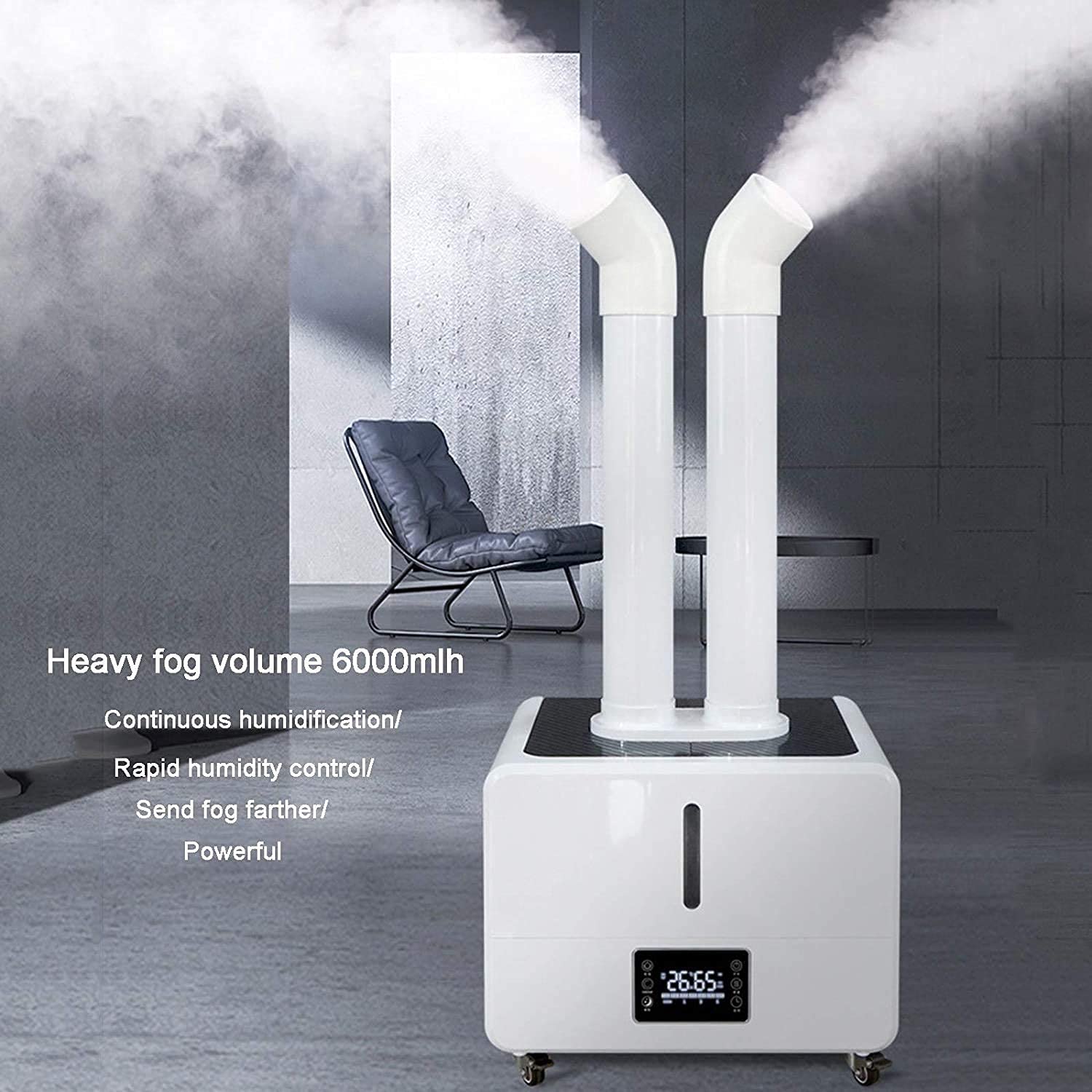 Befeuchter, LED Display Cool Mist 18L Leise, breite Öffnung Großes Schlafzimmer Textilwerkstatt Industrielle Sprühbefeuchter