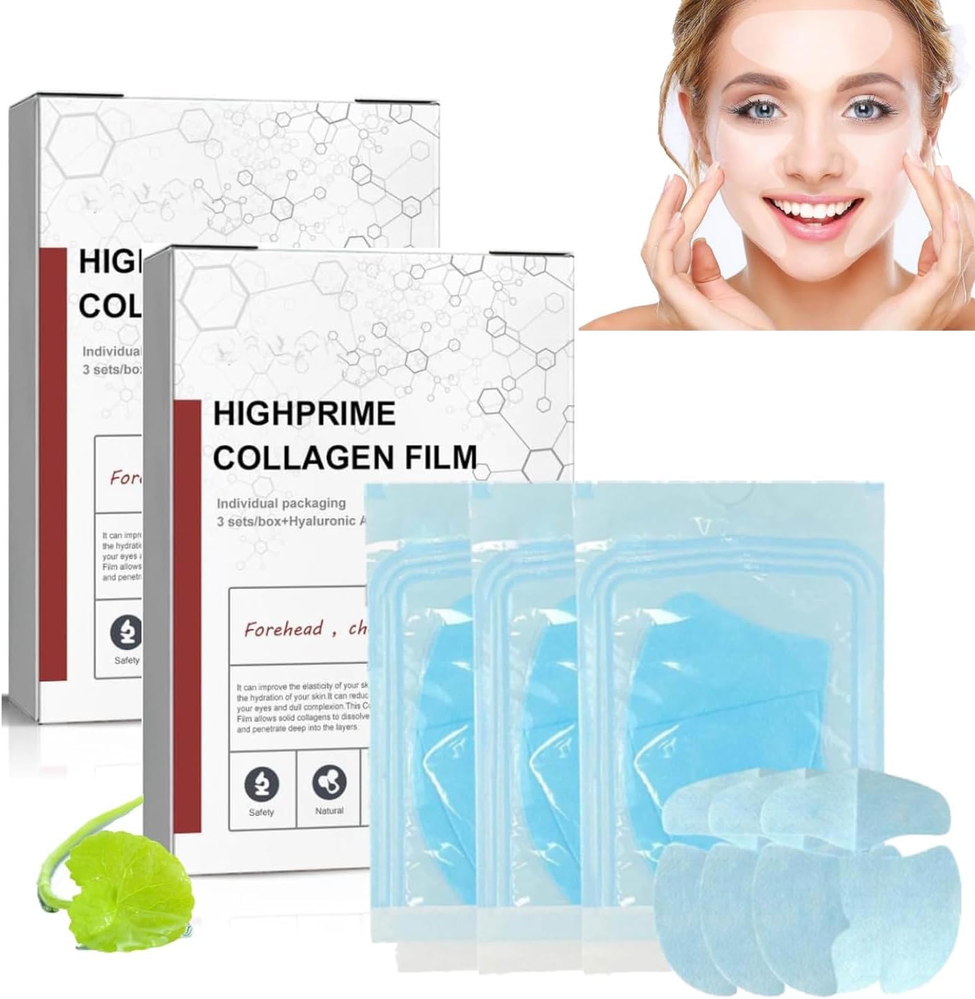 Melting Collagen Film | Highprime Collagen Film Mask, Soluble Collagen Supplement Film, Collagen Hydrating Face Mask Prevent Fine Lines and Protect Skin, Anti Aging Face Mask (2 Box)
