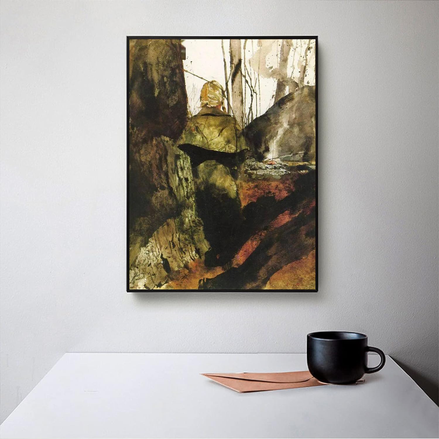 Amazon.co.jp: Gnvkd Ecbxz Andrew Wyeth ポスター キャンプファイヤー